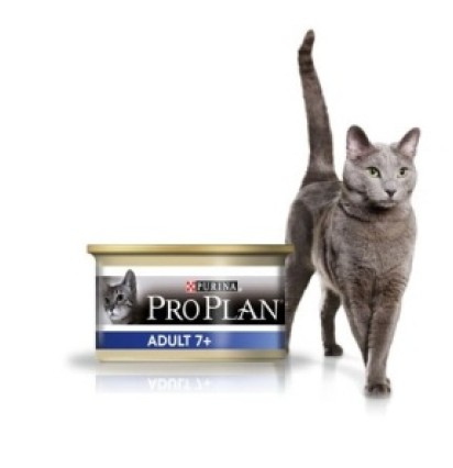 Проплан консервы для кошек старше 7 лет мусс с тунцом в банке 85 гр.